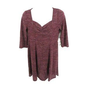 Bebop Maroon 3/4 Sleeve V-Neck Flowy Dress XXL NWT $39